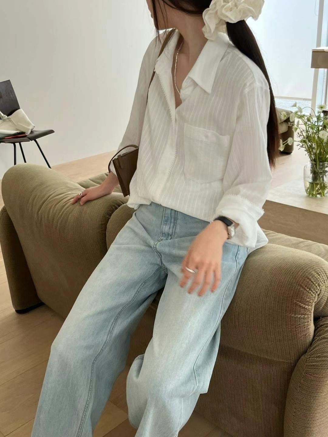 SIMPIEBEIGE東大門㊣實拍女裝新品休閑職業推薦熱賣25春夏牛仔褲SIMPIEBEIGE牛仔褲