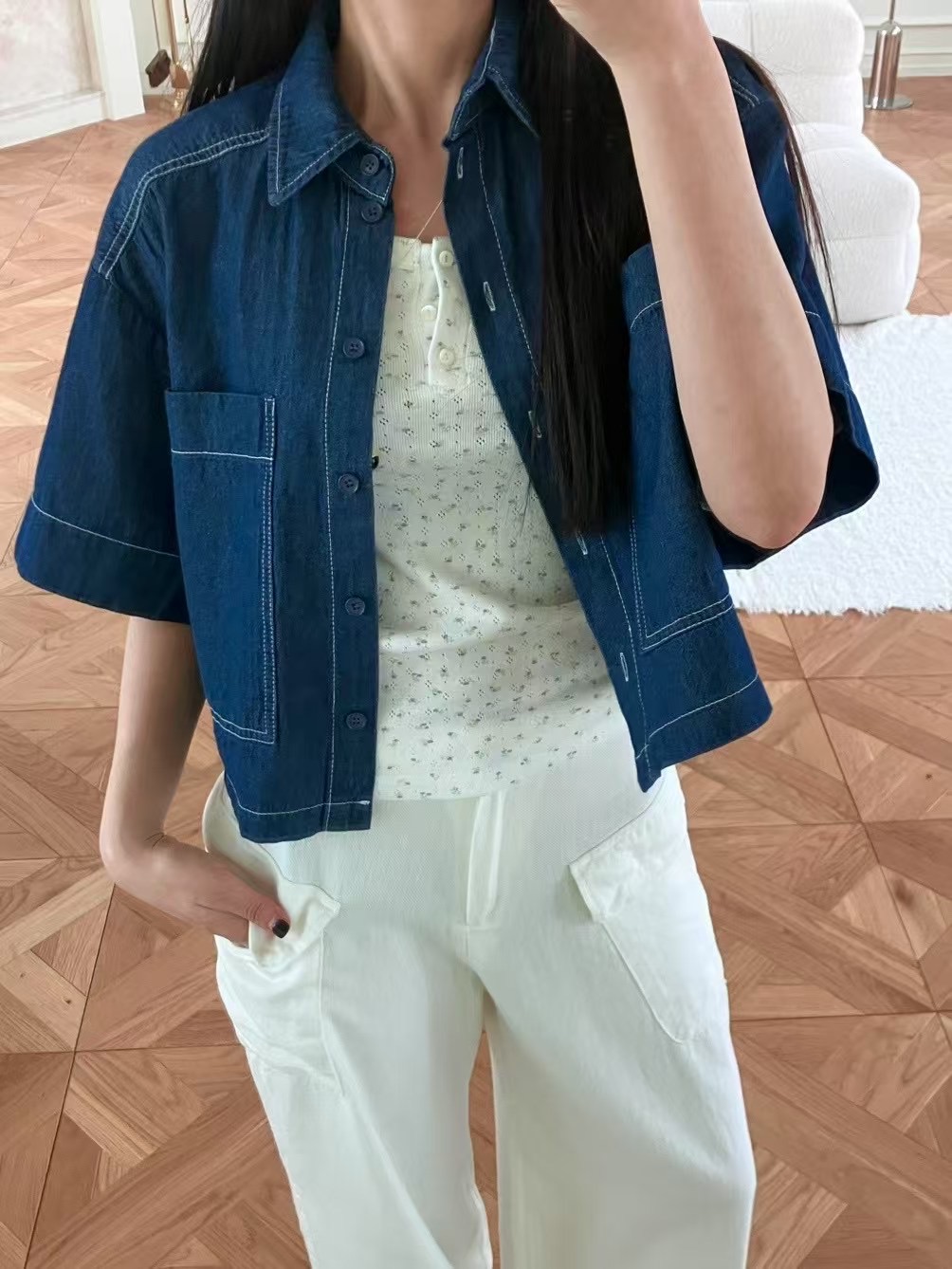BLUE GIRL東大門㊣代購女裝新品人氣職業25春夏時尚熱賣夾克BLUE GIRL夾克