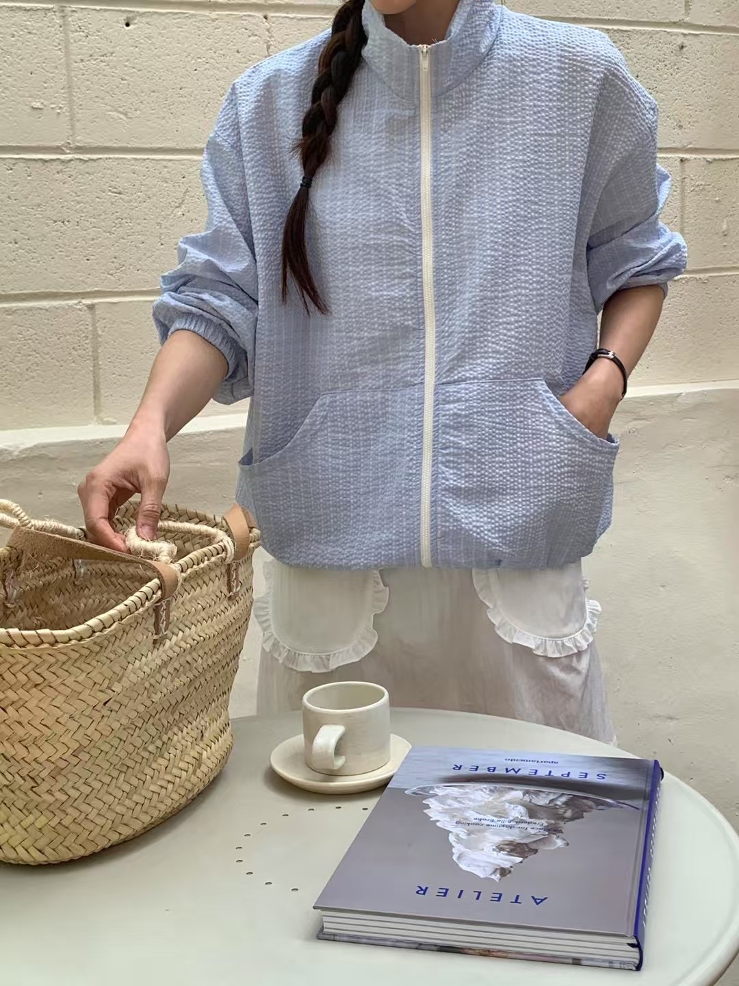 FORME東大門㊣直郵女裝新款人氣推薦真品職業熱賣25春夏夾克格紋FORME夾克