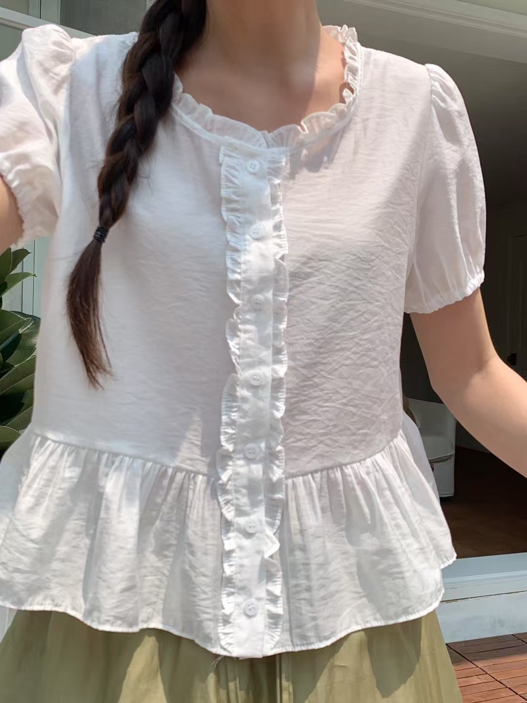 FORME東大門㊣實拍女裝新品真品時尚熱賣人氣職業襯衫蕾絲衫FORME襯衫/蕾絲衫