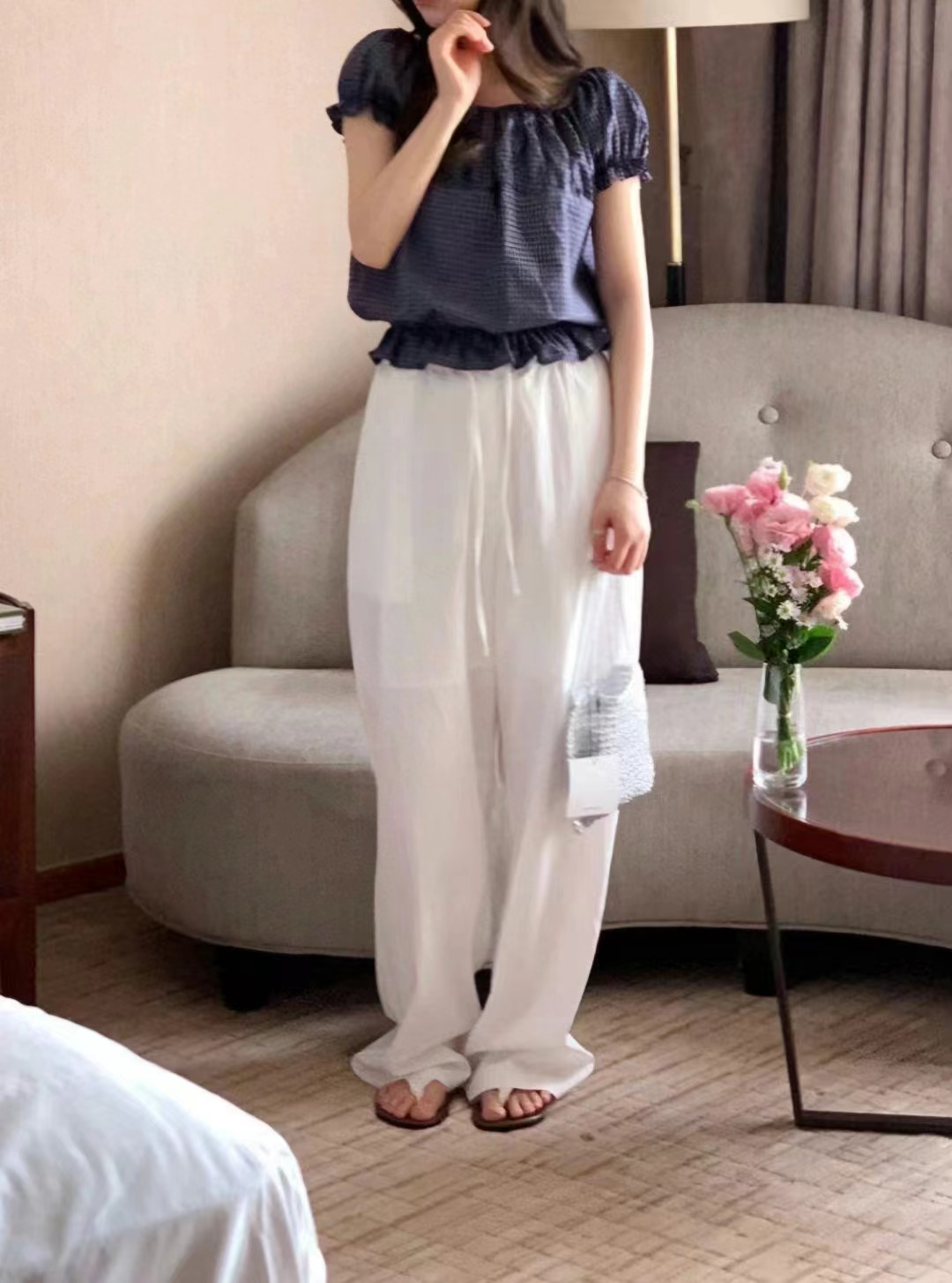 I_HOUR東大門㊣代購女裝新品真品25春夏時尚休閑襯衫蕾絲衫i hour襯衫/蕾絲衫