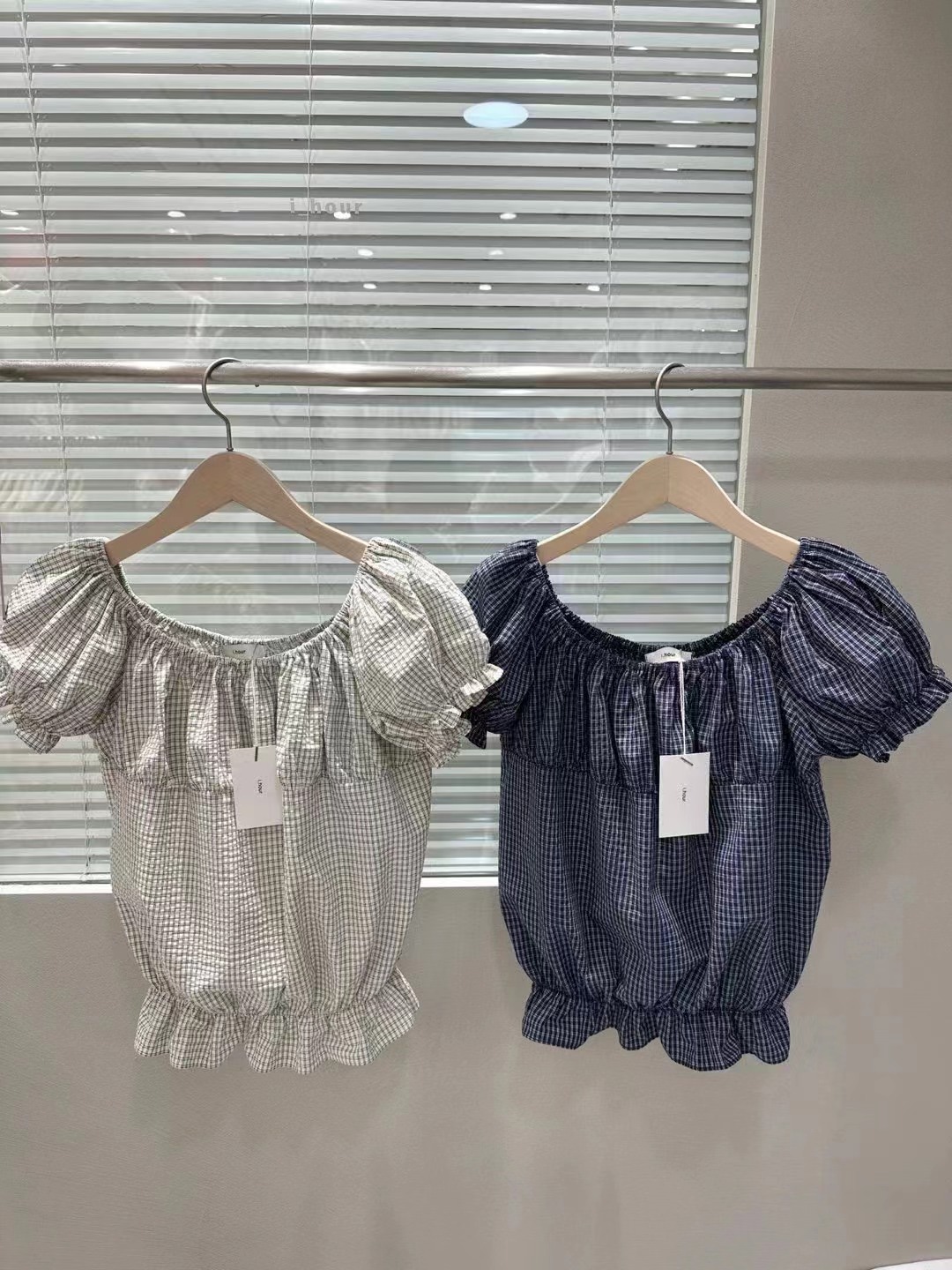 I_HOUR東大門㊣代購女裝新品真品25春夏時尚休閑襯衫蕾絲衫i hour襯衫/蕾絲衫
