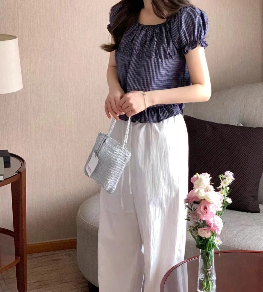 I_HOUR東大門㊣代購女裝新品真品25春夏時尚休閑襯衫蕾絲衫i hour襯衫/蕾絲衫圖色2