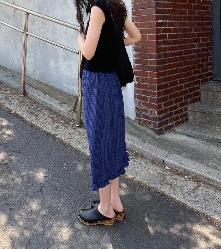 FORME韓國代購㊣女裝新款職業人氣休閑真品半身裙中短裙格紋FORME半身裙/中短裙
