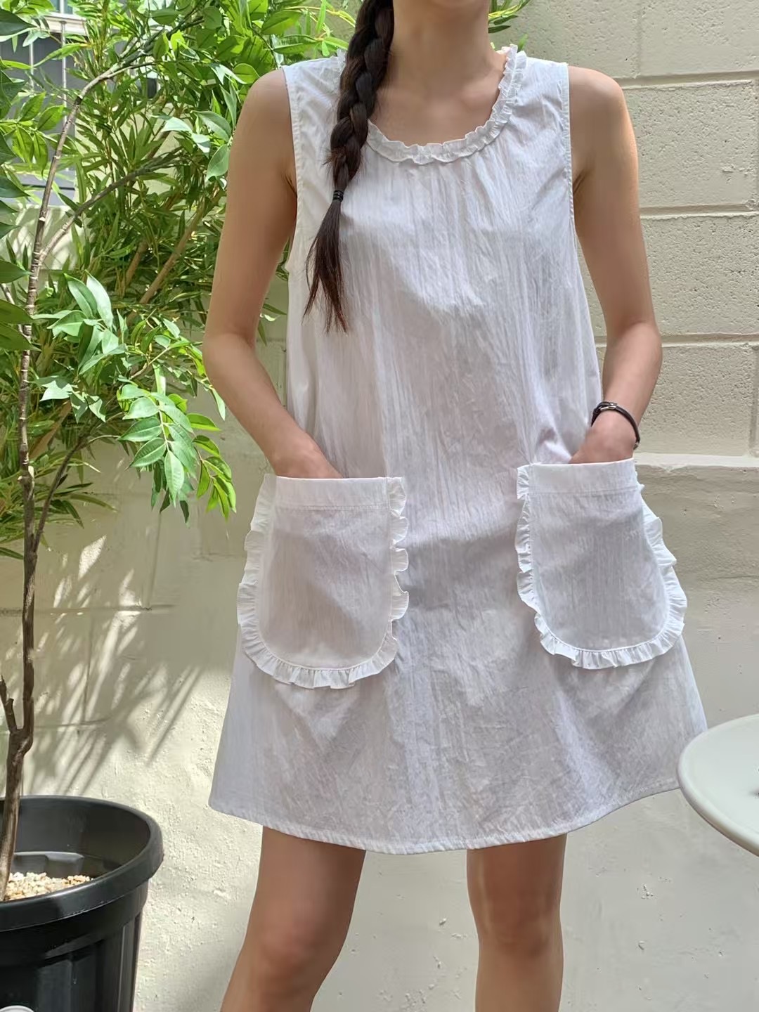 FORME韓國直郵㊣女士新款25春夏真品休閑時尚職業連衣裙口袋FORME連衣裙