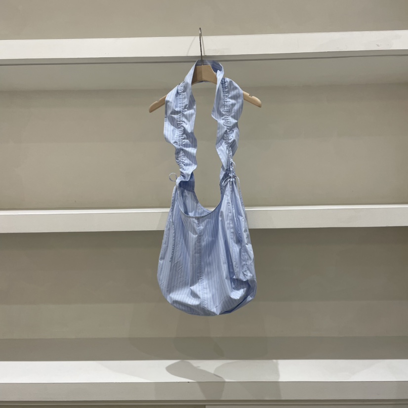 WATER東大門㊣直郵女士新款真品職業時尚單肩斜跨包褶皺條紋WATER/RIVER單肩/斜跨包圖色2