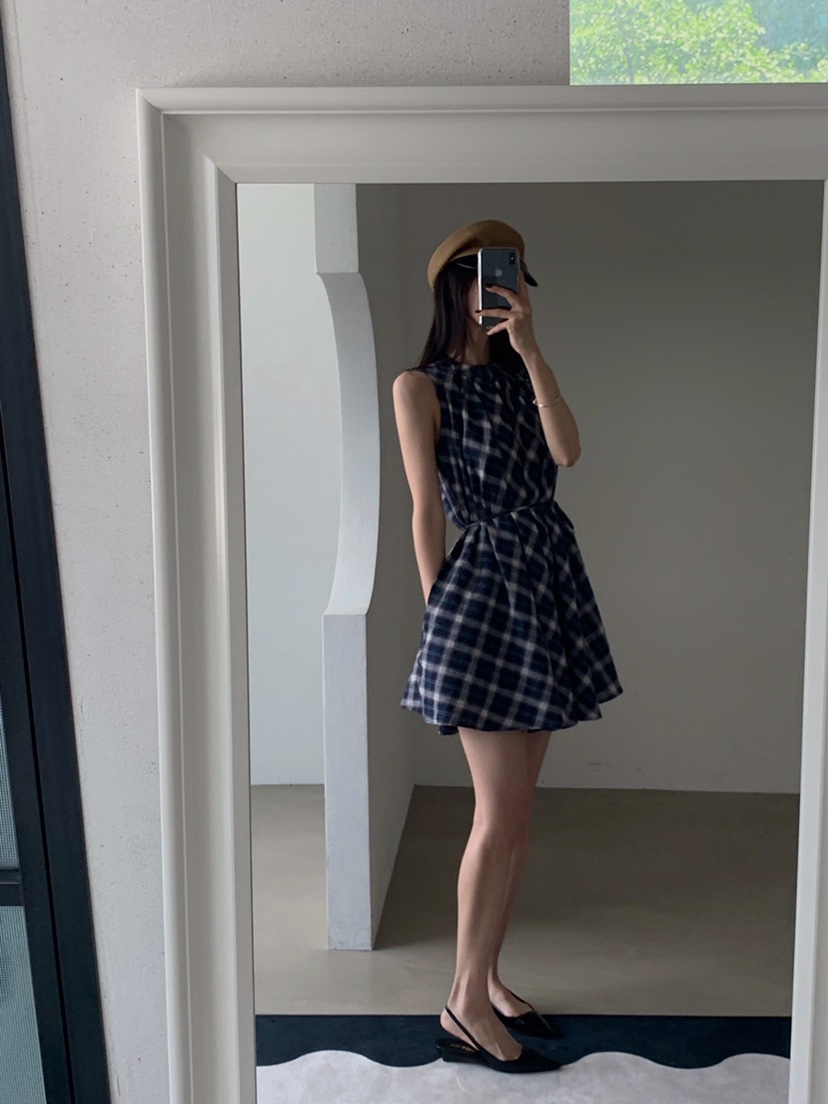 VERANDA韓國代購㊣女士新品時尚真品人氣熱賣25春夏連衣裙含腰繩VERANDA連衣裙