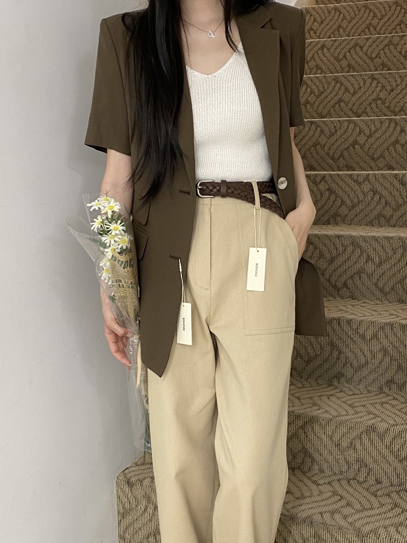 BOHEME東大門㊣直郵女裝新款休閑25春夏真品人氣職業時尚夾克BOHEME夾克