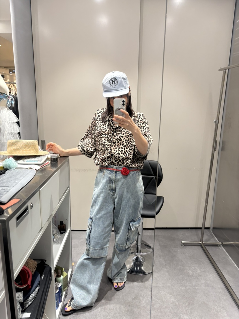 PLATFORM-L東大門㊣代購女裝新款熱賣真品25春夏職業夾克豹紋PLATFORM夾克