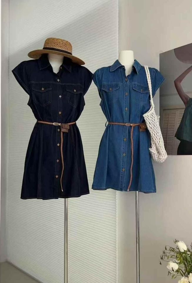 BOBBIE DOLL韓國代購㊣女士新品真品人氣職業連衣裙含腰帶BOBBIE DOLL連衣裙