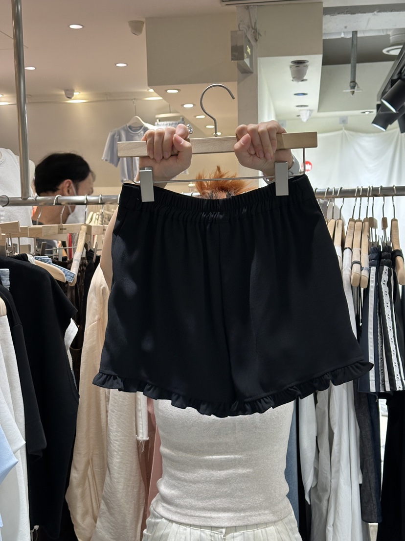 INSSENSE-A韓國直郵㊣女士新品休閑真品25春夏推薦短褲荷葉邊INSSENSE-A短褲