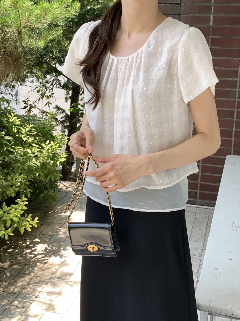 FRILL-T東大門㊣實拍女士新品真品人氣休閑25春夏襯衫蕾絲衫FRILL-T襯衫/蕾絲衫