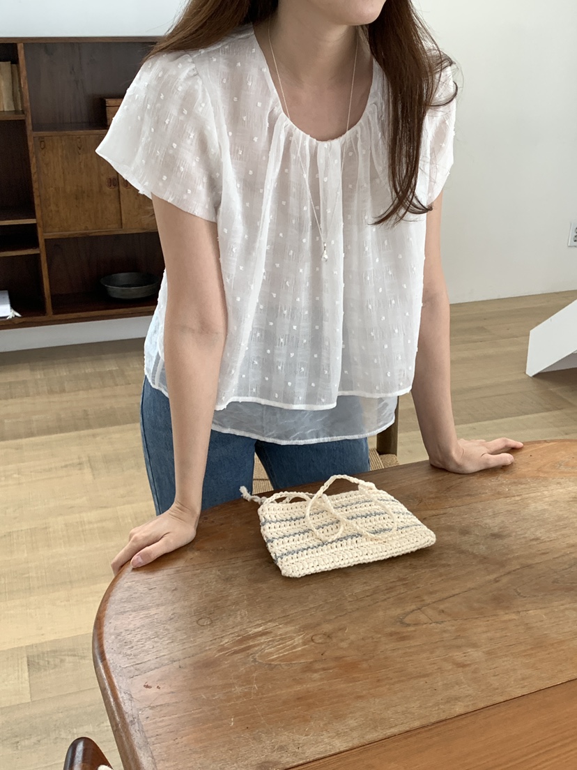 FRILL-T東大門㊣實拍女士新品真品人氣休閑25春夏襯衫蕾絲衫FRILL-T襯衫/蕾絲衫