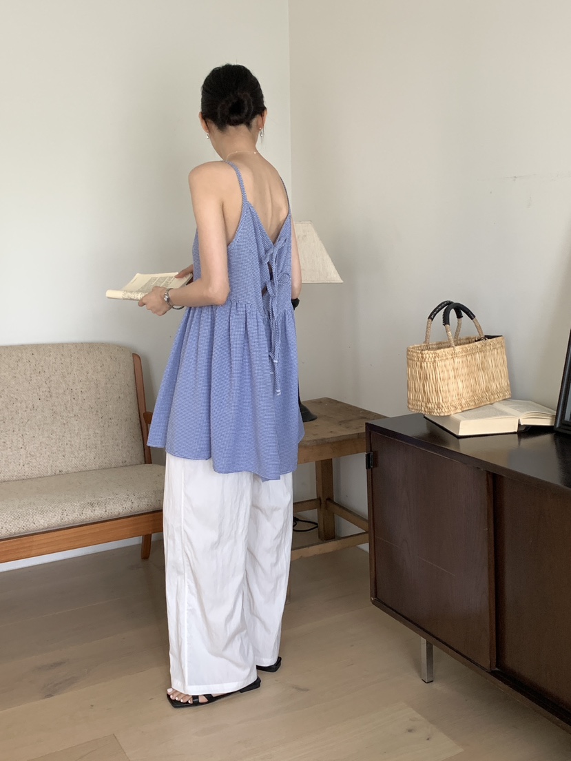 FRILL-T東大門㊣代購女士新款人氣真品吊帶背心兩面可穿緊身FRILL-T吊帶/背心