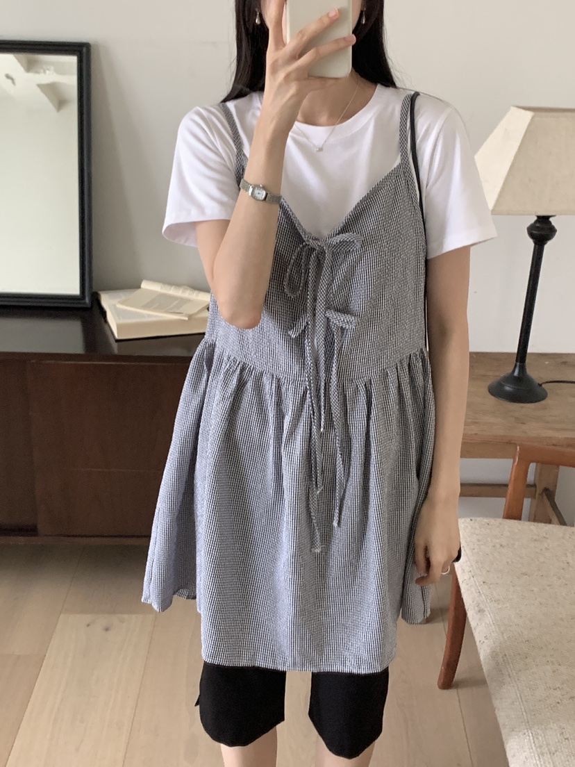 FRILL-T東大門㊣代購女士新款人氣真品吊帶背心兩面可穿緊身FRILL-T吊帶/背心圖色2