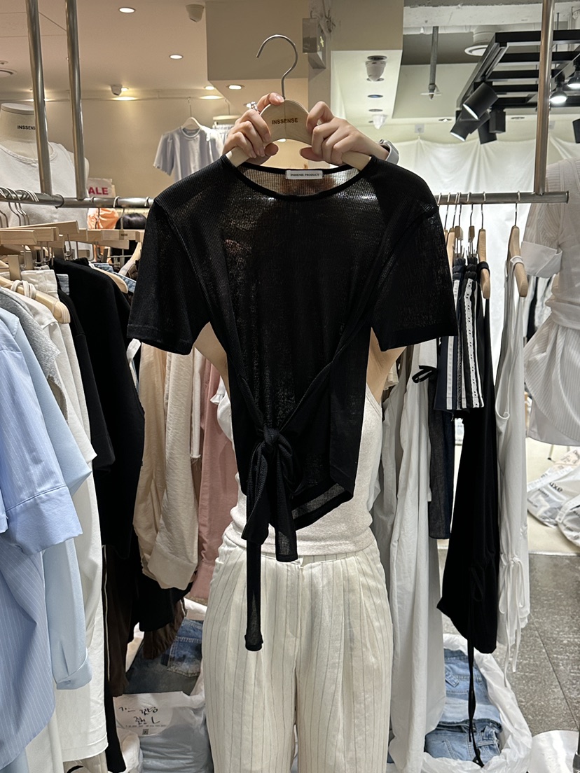 INSSENSE-A韓國代購㊣女裝新款時尚職業25春夏休閑熱賣T恤INSSENSE-AT恤圖色2