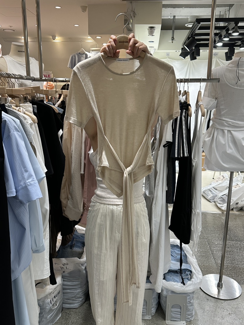 INSSENSE-A韓國代購㊣女裝新款時尚職業25春夏休閑熱賣T恤INSSENSE-AT恤圖色3