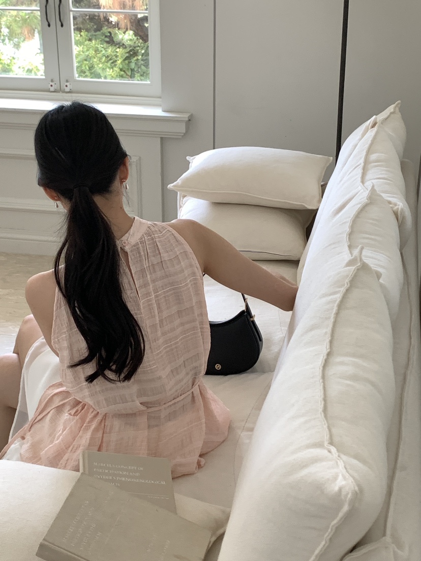FRILL-T韓國代購㊣女裝新品人氣真品熱賣休閑吊帶背心含腰繩FRILL-T吊帶/背心