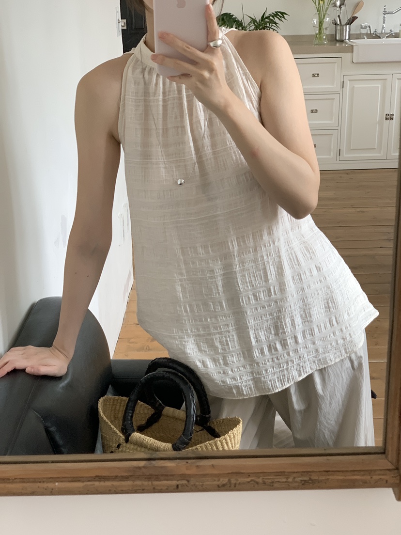 FRILL-T韓國代購㊣女裝新品人氣真品熱賣休閑吊帶背心含腰繩FRILL-T吊帶/背心