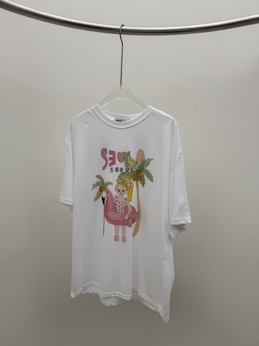 SEOLO東大門㊣實拍女裝新款推薦時尚休閑熱賣真品25春夏T恤Seolo seoulT恤圖色1