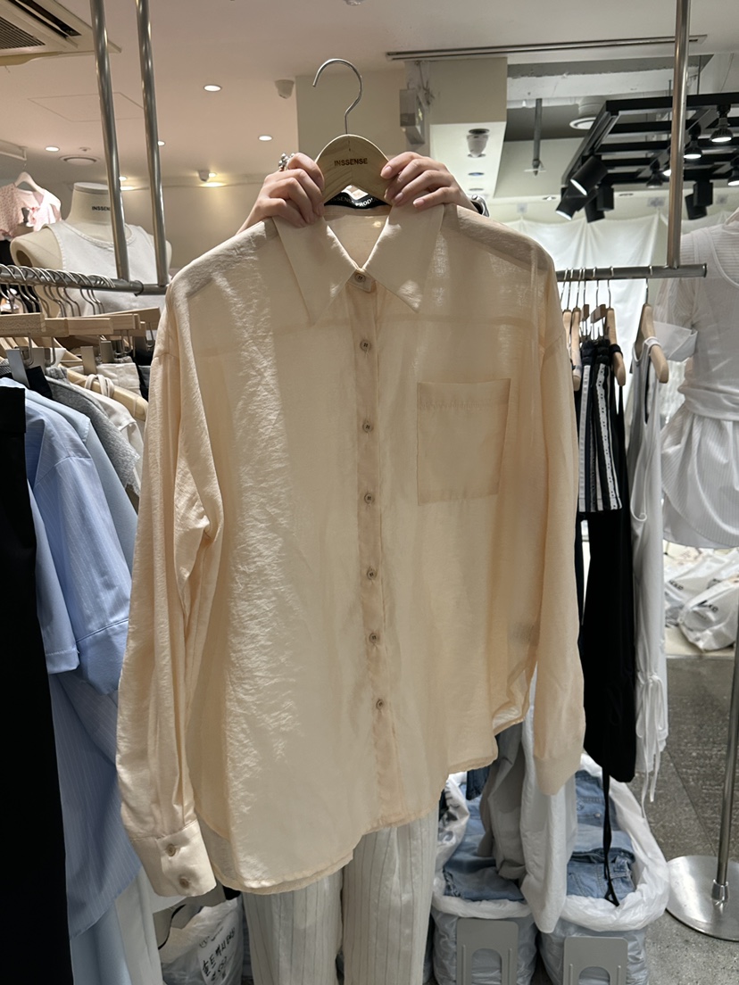 INSSENSE-A東大門㊣實拍女士新款熱賣人氣真品休閑襯衫蕾絲衫INSSENSE-A襯衫/蕾絲衫圖色2