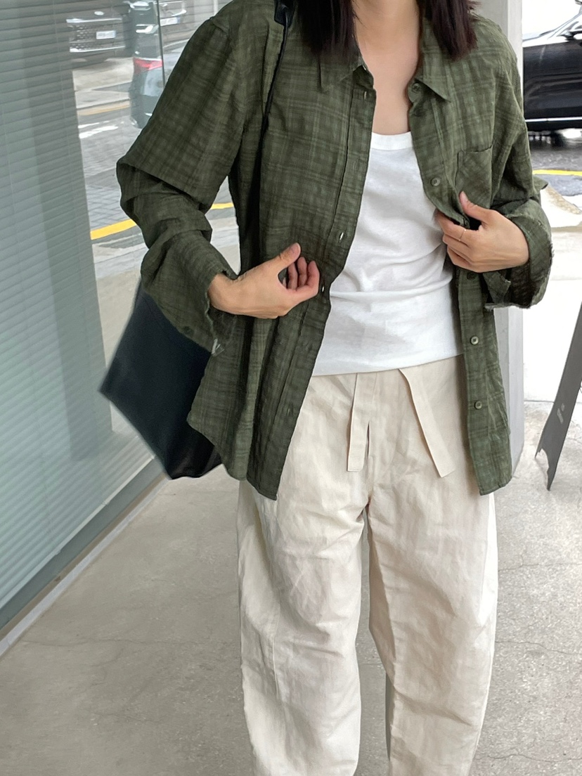 WATER東大門㊣直郵女士新款時尚人氣職業熱賣襯衫蕾絲衫格紋WATER/RIVER襯衫/蕾絲衫