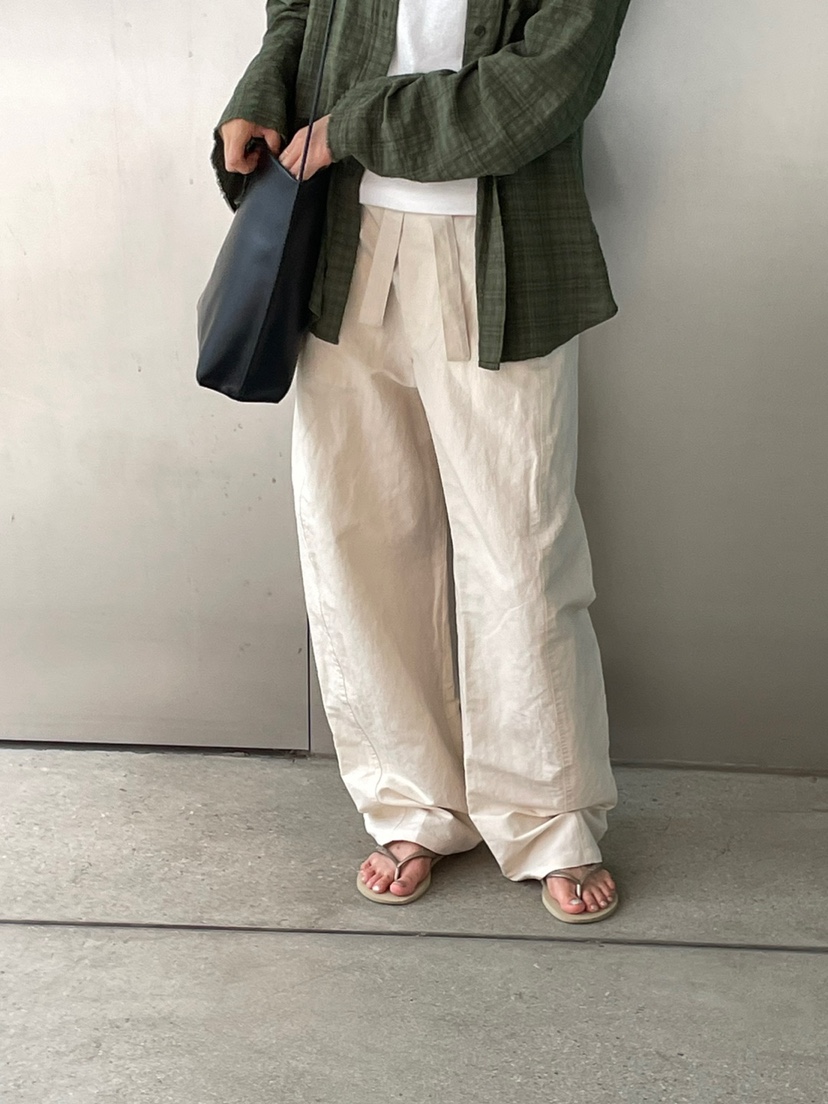 WATER東大門㊣實拍女士新品人氣職業25春夏熱賣休閑褲含腰帶WATER/RIVER休閑褲