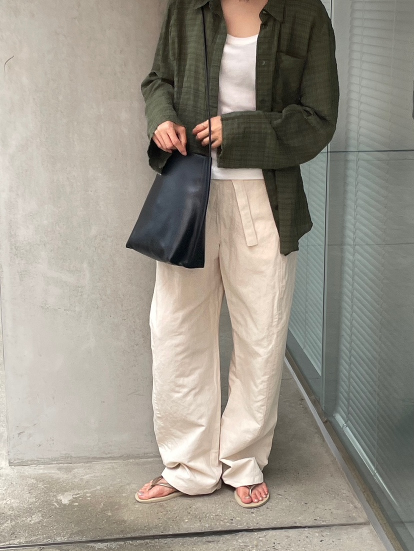 WATER東大門㊣實拍女士新品人氣職業25春夏熱賣休閑褲含腰帶WATER/RIVER休閑褲