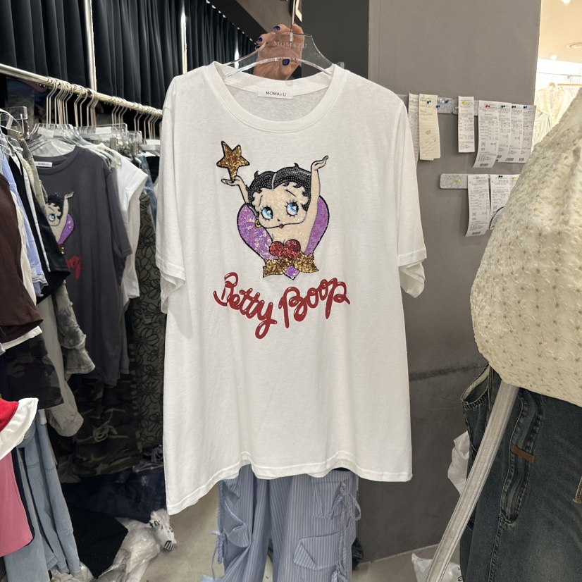 MOMAZU韓國代購㊣女裝新品人氣熱賣職業25春夏真品時尚休閑T恤MOMAZUT恤圖色1