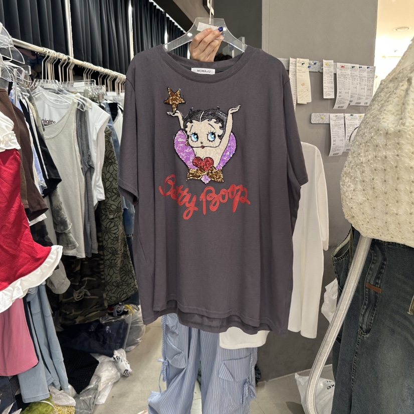 MOMAZU韓國代購㊣女裝新品人氣熱賣職業25春夏真品時尚休閑T恤MOMAZUT恤圖色2