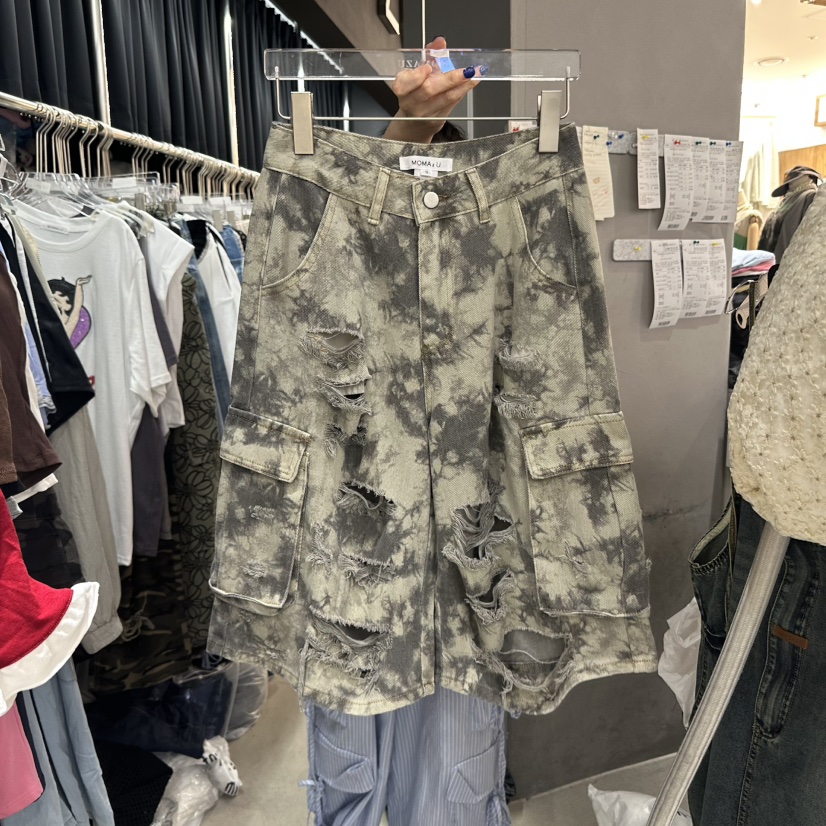 MOMAZU東大門㊣代購女裝新品真品25春夏推薦時尚職業短褲迷彩MOMAZU短褲