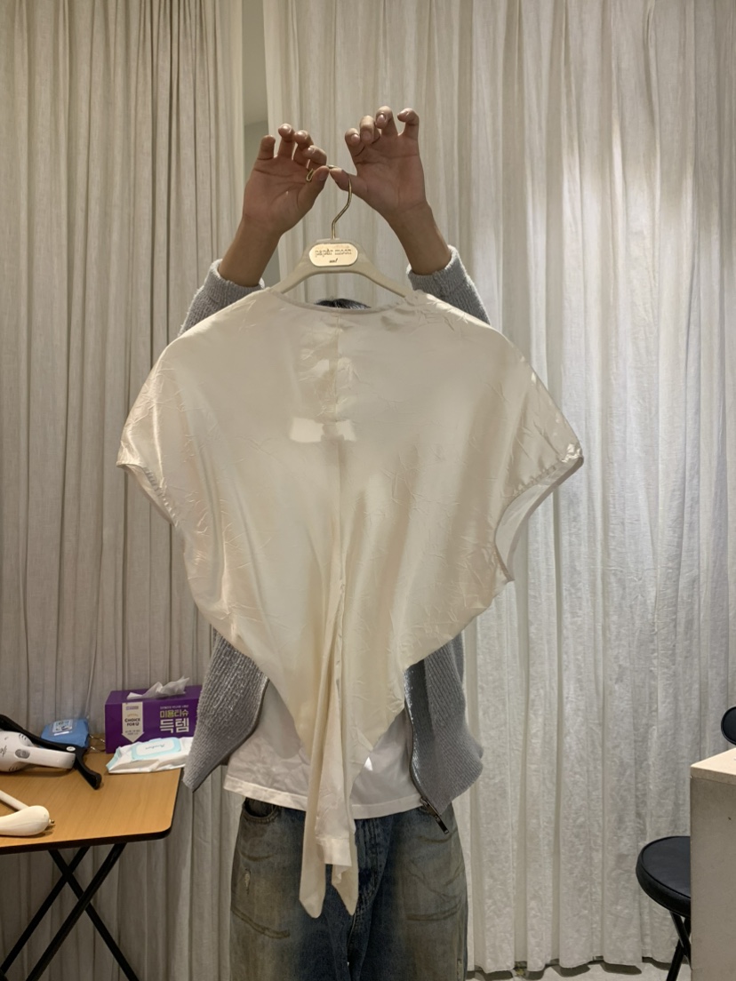 PAPERMOON東大門㊣代購女士新款25春夏休閑時尚熱賣襯衫蕾絲衫paper moon襯衫/蕾絲衫圖色2
