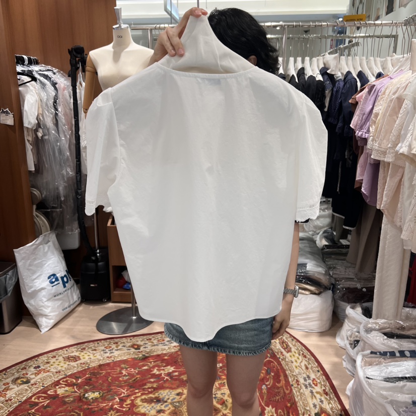 OGI東大門㊣直郵女士新款時尚職業真品25春夏熱賣襯衫蕾絲衫FLat OGI襯衫/蕾絲衫