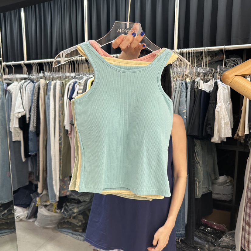 MOMAZU東大門㊣直郵女裝新品人氣職業熱賣25春夏真品吊帶背心MOMAZU吊帶/背心圖色2