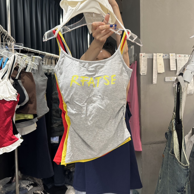 MOMAZU東大門㊣實拍女士新品時尚25春夏職業熱賣推薦吊帶背心MOMAZU吊帶/背心圖色2