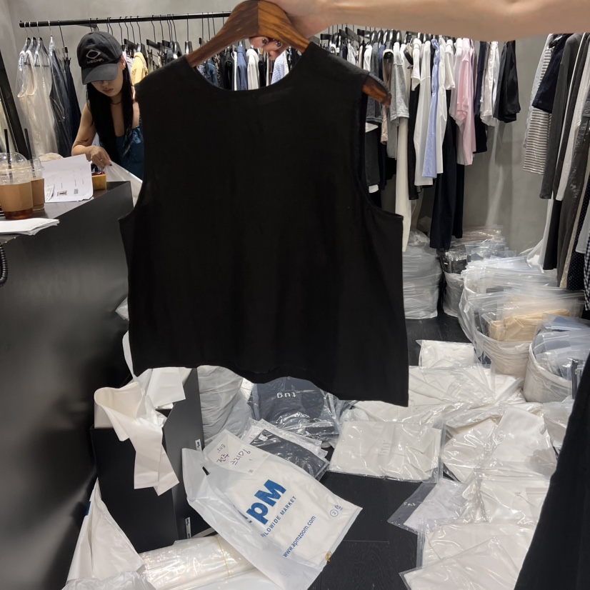 TUG韓國直郵㊣女士新品真品職業人氣推薦25春夏吊帶背心亞麻TUG吊帶/背心圖色2
