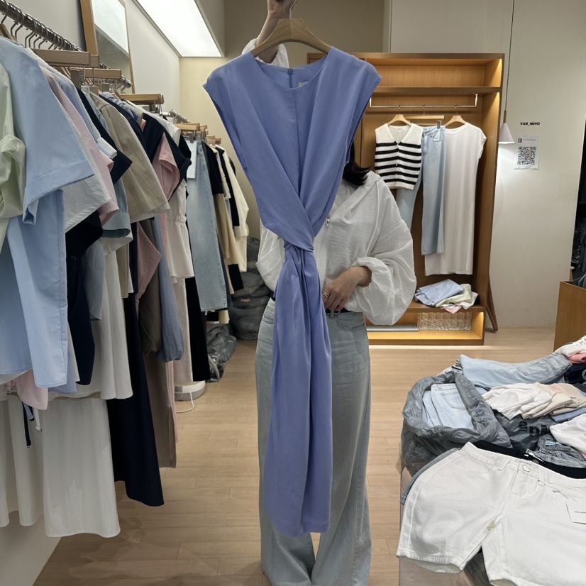 VAN NUVO東大門㊣代購女士新款熱賣25春夏職業推薦真品連衣裙VAN NUVO連衣裙圖色2