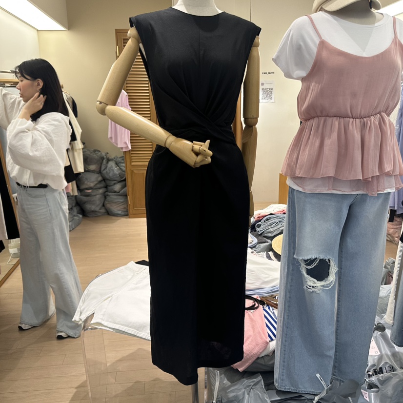 VAN NUVO東大門㊣代購女士新款熱賣25春夏職業推薦真品連衣裙VAN NUVO連衣裙圖色3