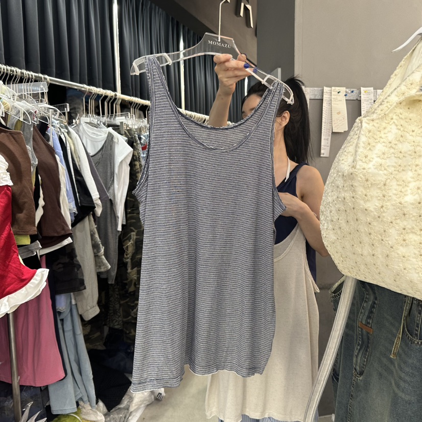 MOMAZU韓國直郵㊣女士新品人氣時尚熱賣休閑職業25春夏吊帶背心MOMAZU吊帶/背心圖色2