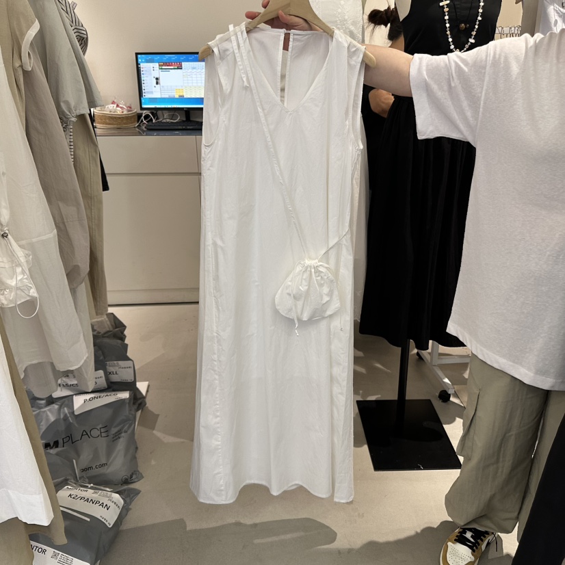 MENTOR東大門㊣代購女裝新品休閑職業25春夏人氣連衣裙含小包MENTOR連衣裙