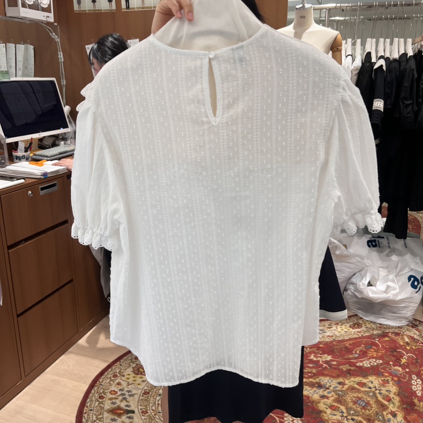 OGI韓國代購㊣女士新品推薦休閑真品人氣25春夏職業襯衫蕾絲衫FLat OGI襯衫/蕾絲衫