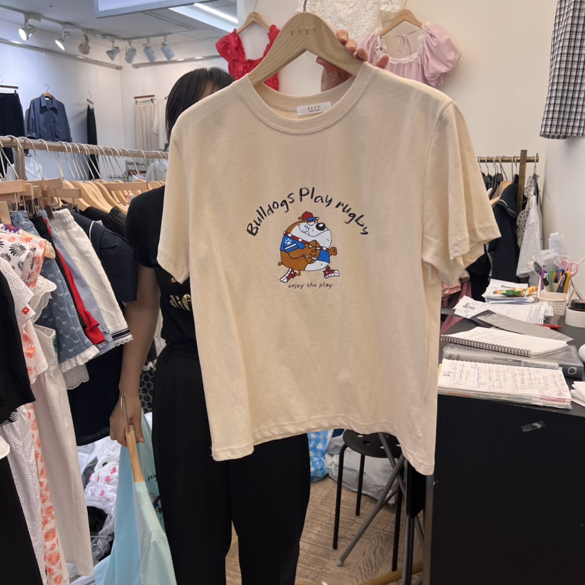 BEEN-A韓國直郵㊣女裝新款推薦25春夏熱賣職業時尚人氣T恤BEEN-AT恤圖色2