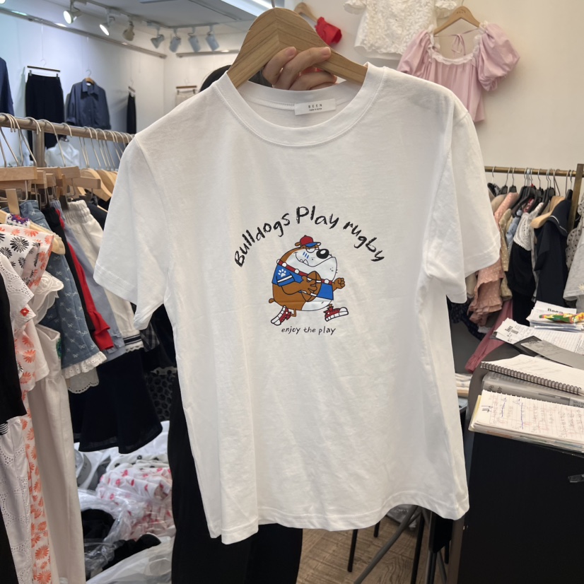 BEEN-A韓國直郵㊣女裝新款推薦25春夏熱賣職業時尚人氣T恤BEEN-AT恤圖色4