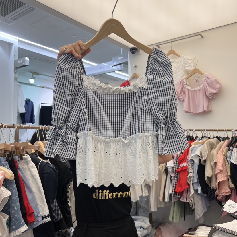 BEEN-A韓國代購㊣女裝新品休閑熱賣真品人氣時尚襯衫蕾絲衫BEEN-A襯衫/蕾絲衫