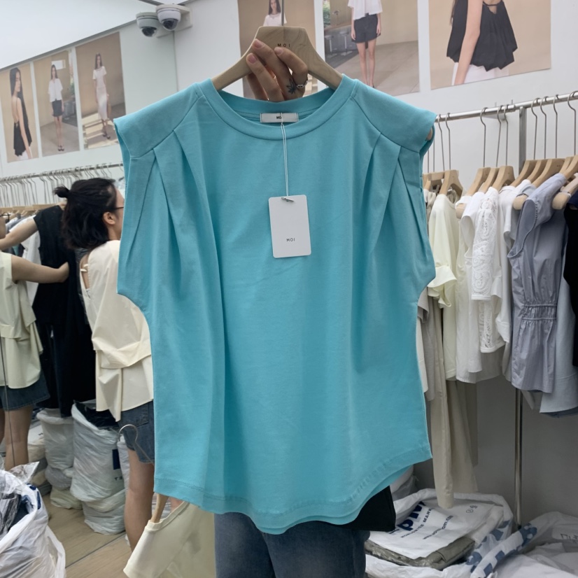 MOI-A韓國直郵㊣女士新品真品熱賣推薦25春夏職業人氣休閑T恤MOI-AT恤圖色2