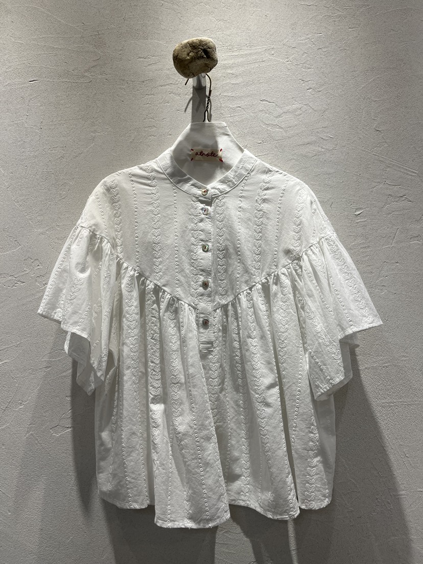 AT NOTE東大門㊣直郵女士新品時尚25春夏真品襯衫蕾絲衫刺繡AT NOTE襯衫/蕾絲衫圖色1