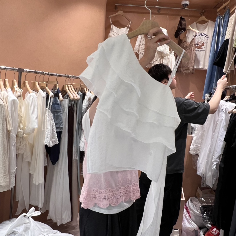 BY FLOW韓國代購㊣女士新品真品休閑職業推薦時尚襯衫蕾絲衫BY FLOW襯衫/蕾絲衫