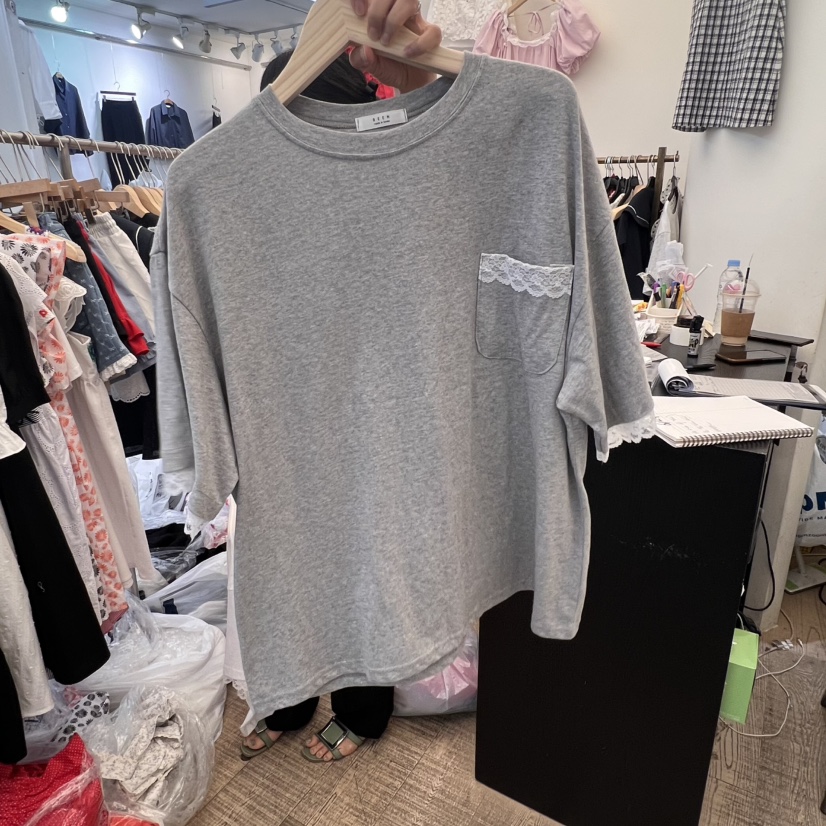 BEEN-A東大門㊣代購女裝新品時尚人氣推薦真品職業T恤口袋BEEN-AT恤圖色2