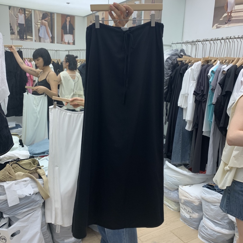 MOI-A東大門㊣實拍女裝新品人氣熱賣半身裙中短裙天絲亞麻MOI-A半身裙/中短裙圖色2