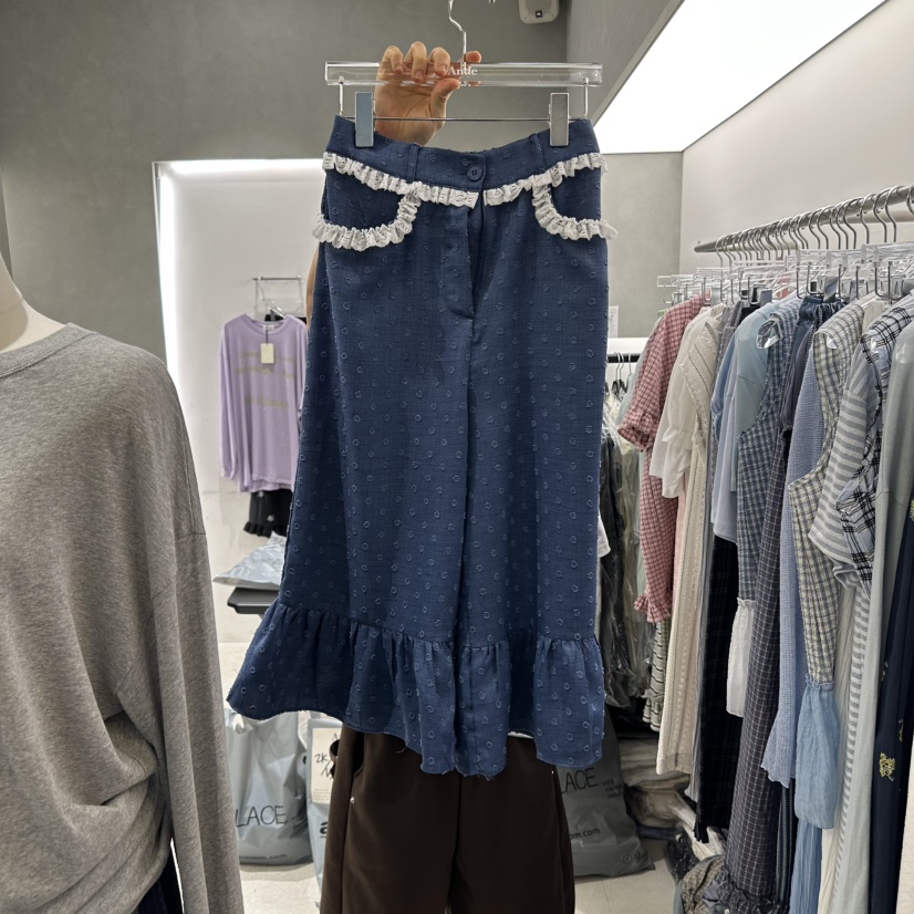 ANDE東大門㊣實拍女裝新品熱賣時尚職業休閑推薦休閑褲荷葉邊ANDE休閑褲圖色2